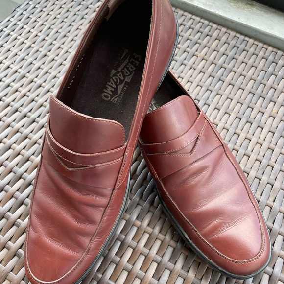 Brown Ferragamo Loafers Size 12D - Picture 2 of 7